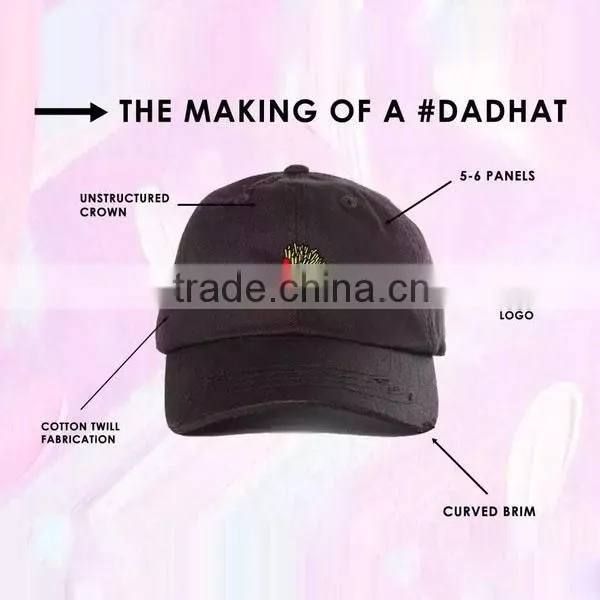 Wholesale Cheap Fashion Custom 6 Panel Unstructred Crown Baseball Cap Hat Quality Choice photo-2