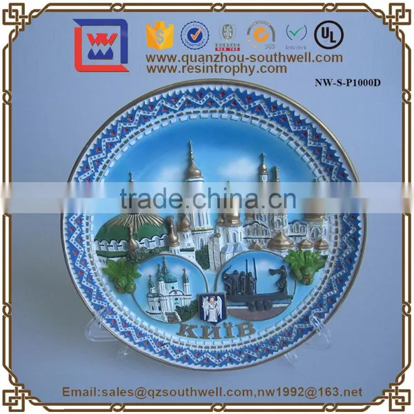 European Pastoral Style Polyresin Gift Christams Gift Souvenir Plate