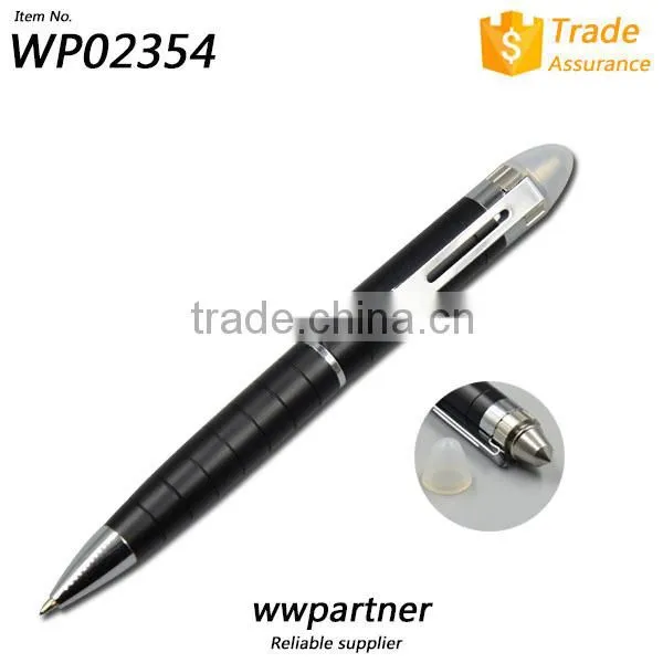 High Quality Black Tactical Pen With Protective Cover, Metal Pen