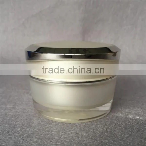 White Acrylic Cosmetic Packaging Jar