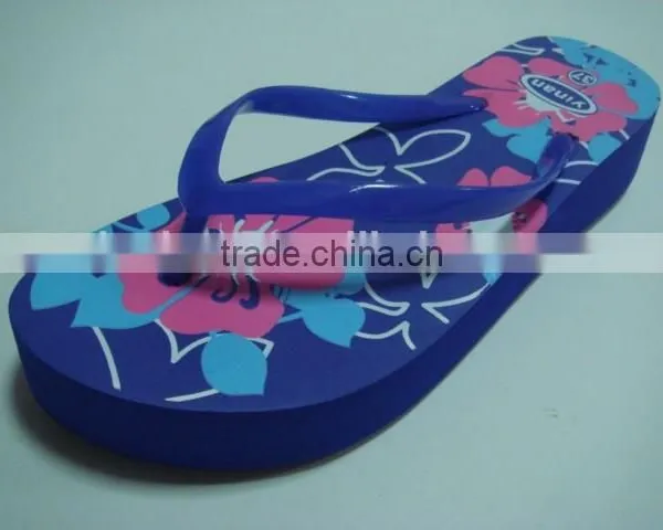 663 LOULUEN Custom EVA Ladies Flat Slippers Wedge Flip Flops For Women With Logo photo-6