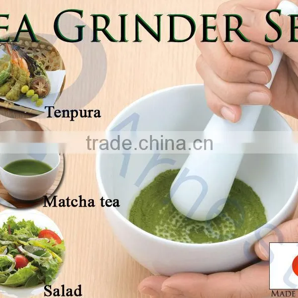 Arnest Tabkeware Drinkware Japanese China Porcelain Mugs Coffee Cups Matcha Herb Geen Tea Leaf Grinder Muller Set 76133