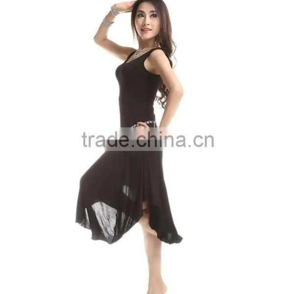 2014 Simple and Comfortable Cotton Belly Dance Practise Wear, Belly Dance Dress (QC2218) photo-5