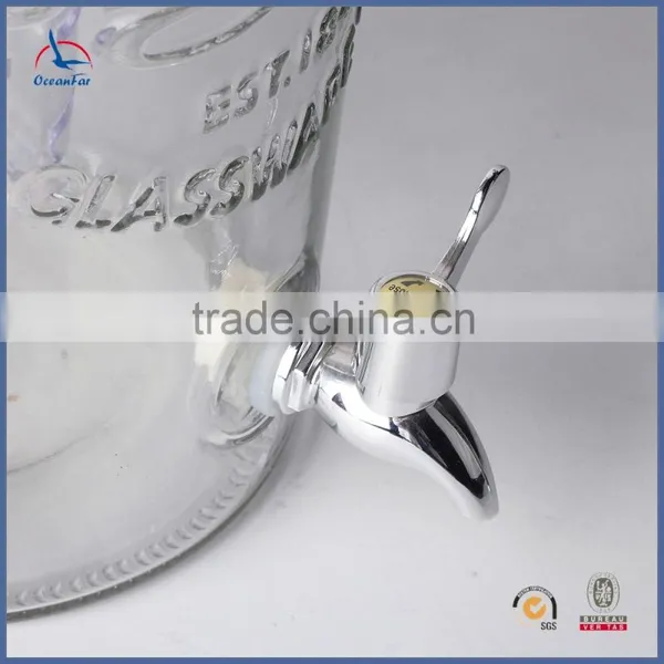 5.8L Old Fashion Glass Dispenser Glass Drink Dispenser With Tap photo-2