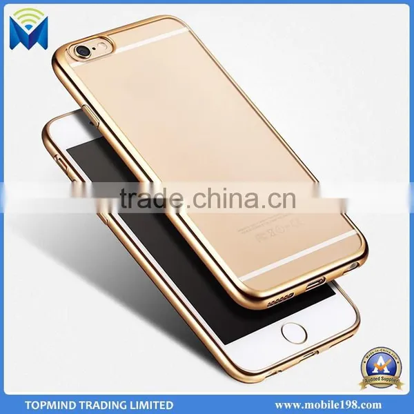 High Quality Transparent Electroplate TPU Back Case for IPhone 6plus 6s Plus 5.5inch photo-3