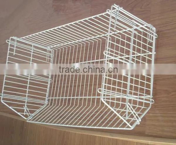 RH-BR01 White Color Light Dusty Stackable Basket Rack,Stacking Wire Basket photo-2