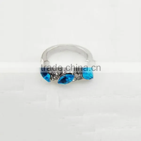 2015 Fashion Gold Plated Ring , Engagement Blue Stone Ring photo-3