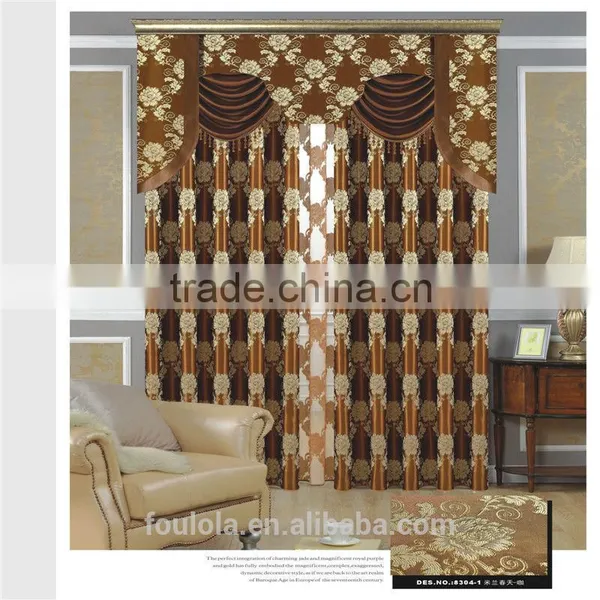 European Jacquard Fabric for Curtain New Curtain Designs photo-6