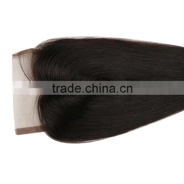 7a 4*4 Virgin Peruvian Straight Lace Closure Bleached Knots, Cheap Unprocessed Human Hair Free/Middle/3 Part Closures, Free Ship photo-5