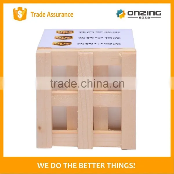 UPS Wood Free Paper Sticky Note Cube With Wooden Pallet for Promotion photo-5