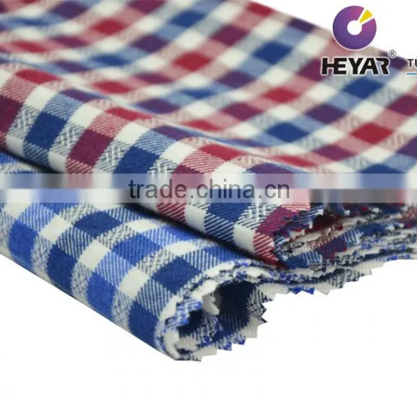 Jacquard Checks Tencel Cotton Flannel Fabric for Shirt