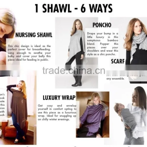 Premium Quality Infinity Bamboo Spandex Jersey With Shoudler Snap Button Multi Functional Nurisng Cover Scarf photo-4