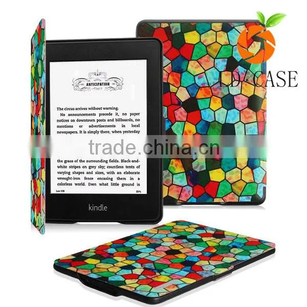 High Quality Waterproof Fabric Leather Case Cover, Wholesale Leather Case for Kindle photo-2
