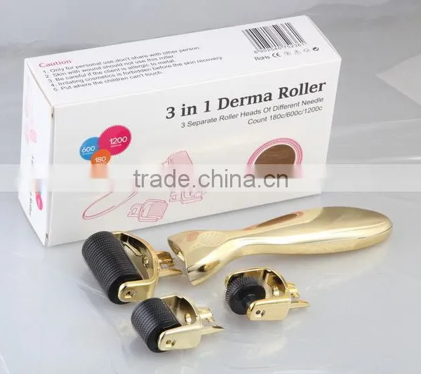 New Arrival NL301 ! 180/600/1200 Micro Needle Derma Roller,3 in 1 Derma Roller,high Quality 3 in 1 Derma Roller photo-3