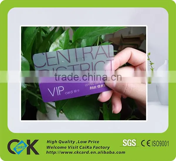 Customized PVC transparent membership cards VIP cards printing