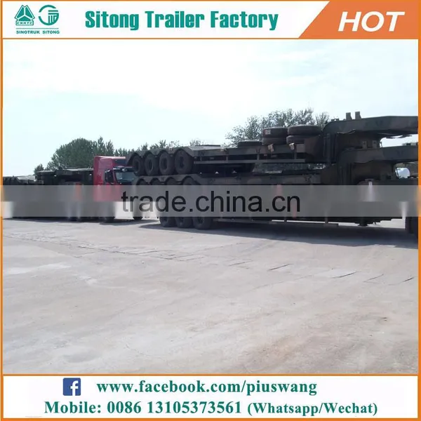 Tri-axle Semi Trailer 60-100tons Used Low Bed Trailers for Sale photo-3