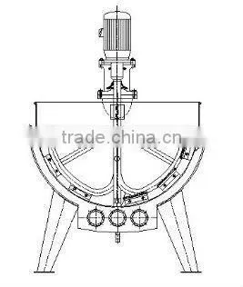 Tilting Jacketed Cooking Kettle 200L Elecric Heating Cooking Kettle photo-3