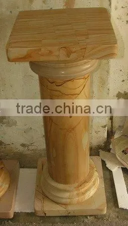 NATURAL STONE TEAKWOOD MARBLE PEDESTALS photo-4