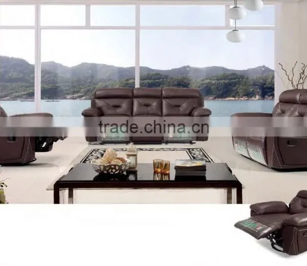 Bisini L Shape Genuine Leather Sofa, L Shape Sofa With Recliner, Modern Recliner Home Sofa Furniture photo-5