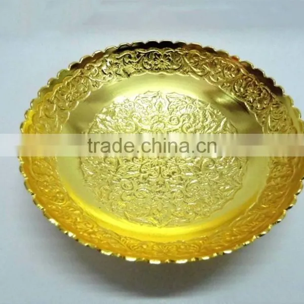 Gold Plated Brass Bowl for Home Decoration, Wedding Gift and Return Gift photo-2
