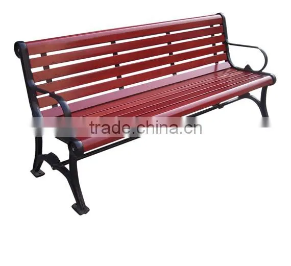 Cast Iron Legs Outdoor Wooden Bench photo-6