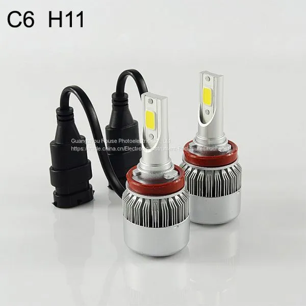 Led Headlight C6 h8 h9 H10 H11 Cob 30W/Bulb 60W/Set 6400lm/set LED Headlight Bulbs Hi/Lo Led Car Headlight Headlamp photo-3