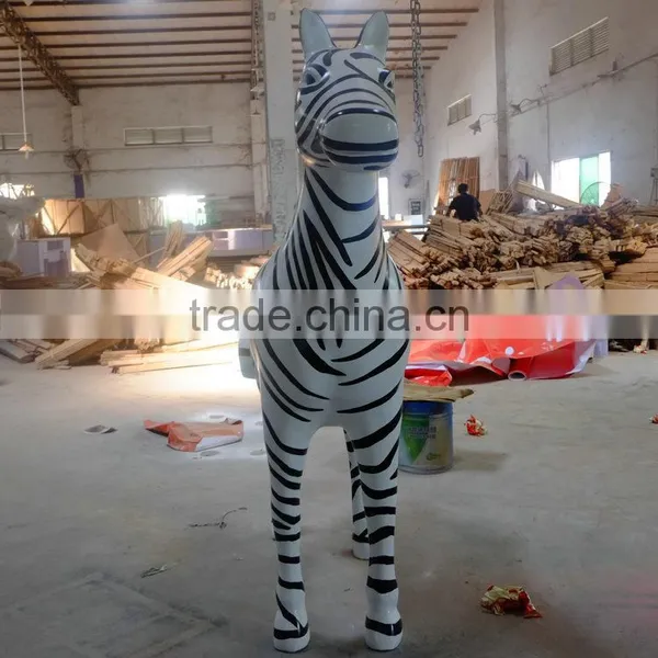 FRP Life-size Zebra Statue Sculpture photo-4