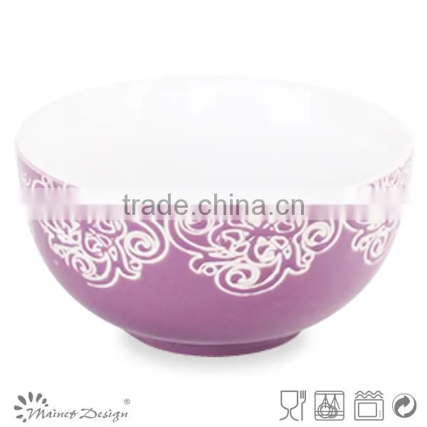 New Products Wholesale Silk Screen Flower Ceramics Cereal Bowl photo-4