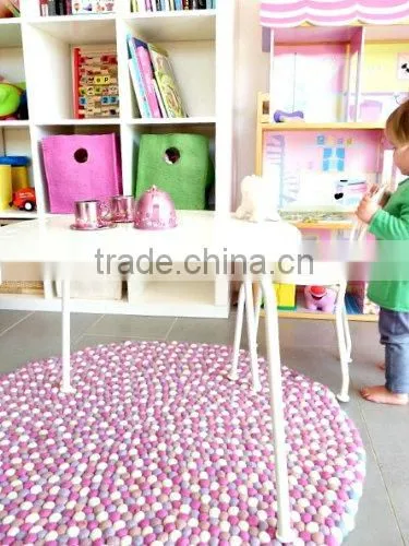 150cm Multicolour Felt Wool Ball Rugs photo-3