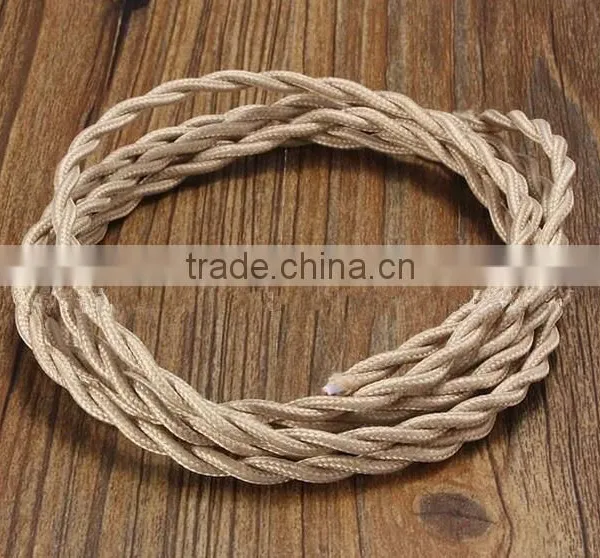 Electrical Wire Fabric Weaving Cable Colorful 2 Cord Textile Braided Wire photo-4