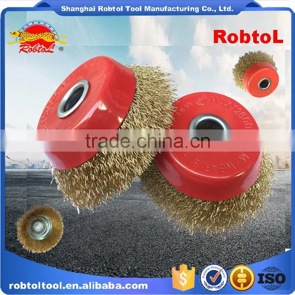 5" Steel Wire Cup Brush Wheel Twist Knot Crimped Bowl Disc Abrasive Round Grinding Cheaning Brush photo-5