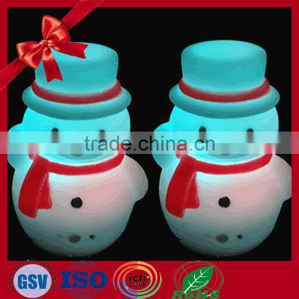 Hot Wholesale Latest Plastic Snowman Flashing Led Night Light For Christmas 2016