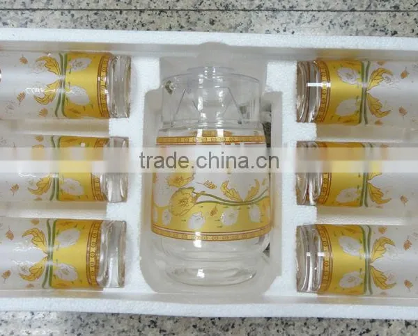 JK034 7pcs Glass Drinking Set With Deco photo-4