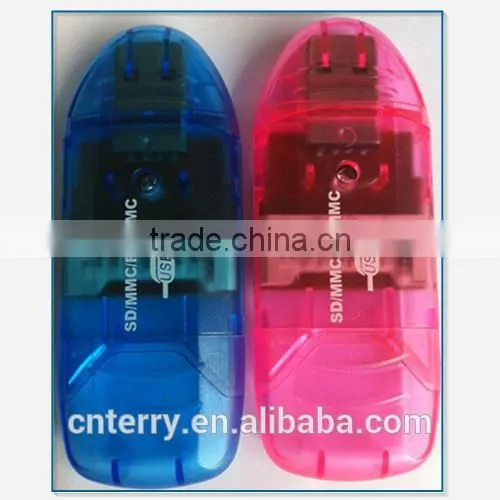 blue and pink hot selling multislot USB card reader
