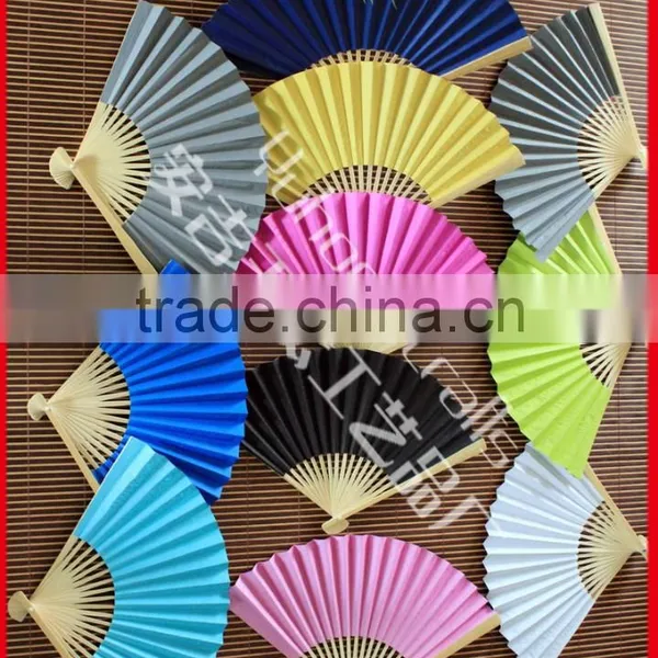 Cheap and Colorful Wedding Paper Fan Wholesale photo-5
