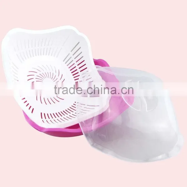 Square Plastic Strainer With Tray and Cover photo-2