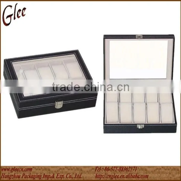 10 Slots PU Leather Men Watch Box photo-2