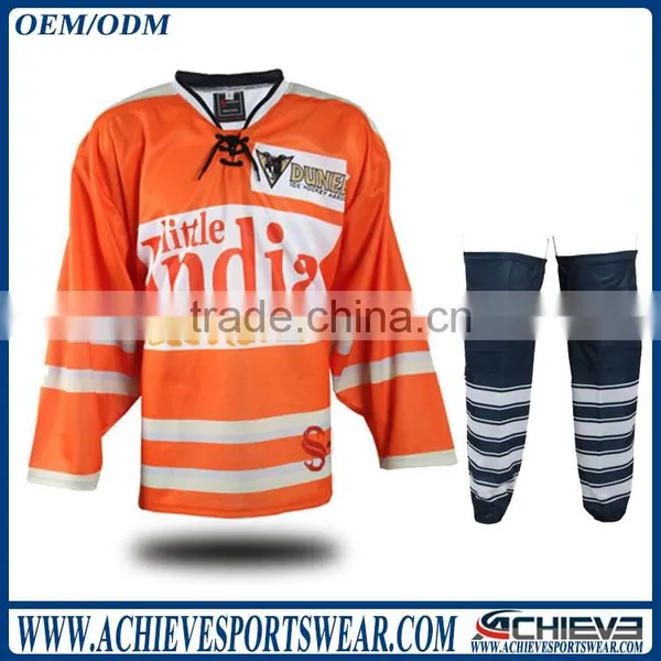 Sublimation Print Ice Hockey Jersey Wholesales Reversible Ice Hockey Unifrom Ice Hockey Jersey Sewing Pattern photo-4