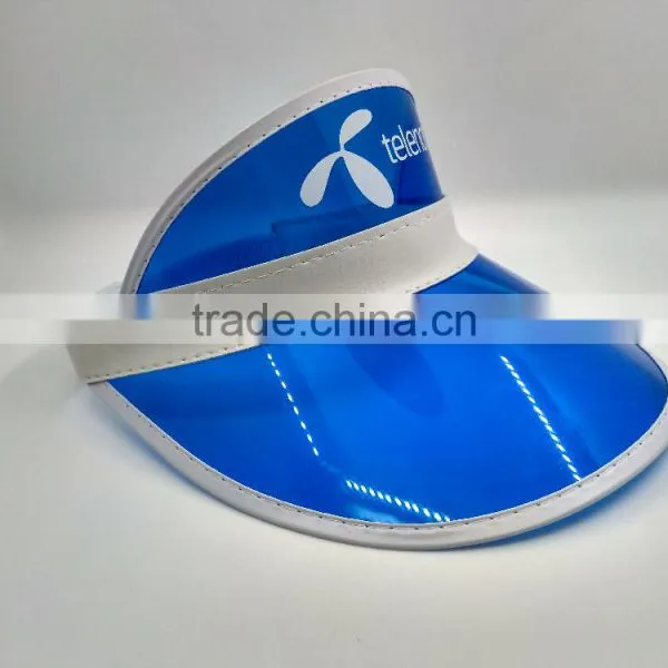 New Arrival Wholesale Plastic Long Brim Sun Visor Cap Transparent photo-5