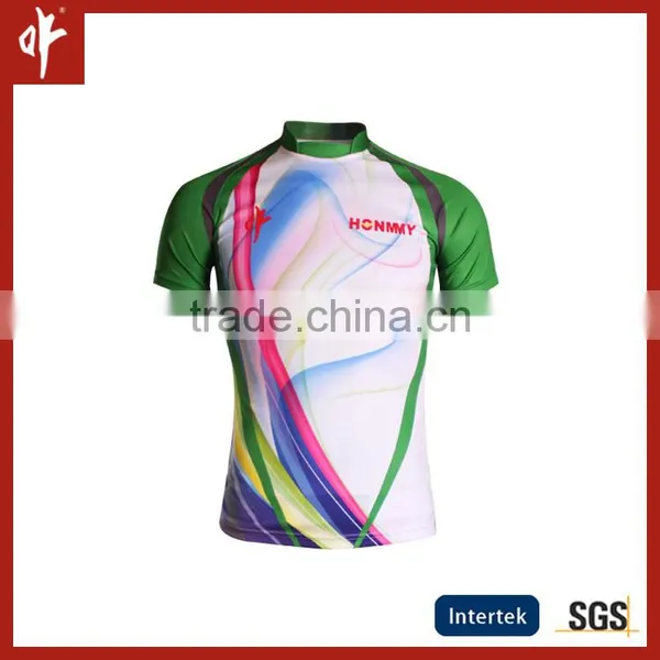 Manufacture Western Heat Transfer Sublimation Football Jerseys,rugby Training Sets,Rainbow Stripes Short Pants photo-3