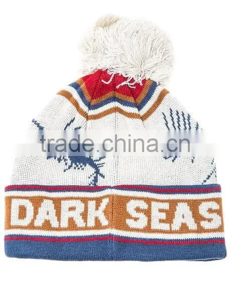 Acrylic Jacquard Custom Ladies Pom Pom Hat photo-2