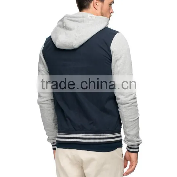 Mens Ball Park Jacket Hoodie Button Through Hoodie 2015 photo-3