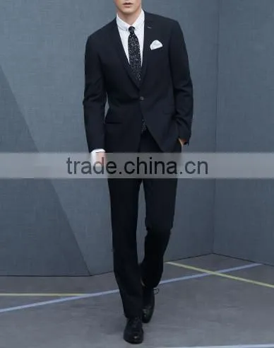 Cheap Price High Quality Black Color Wool Tuxedo Suits for Men