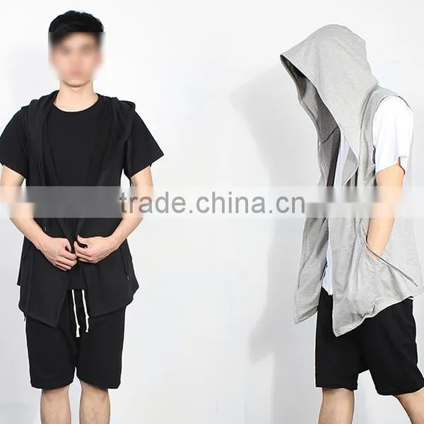 2016 Fashion Custom Full Face Zip Long Knee Length Hoodie photo-5