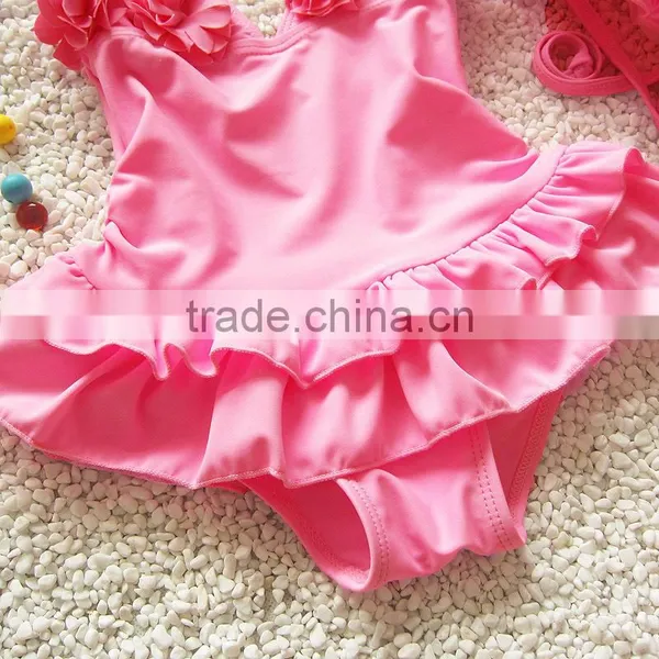 S31335W Young Girls in Swimwear Kids Floating Flower Swimwear photo-6