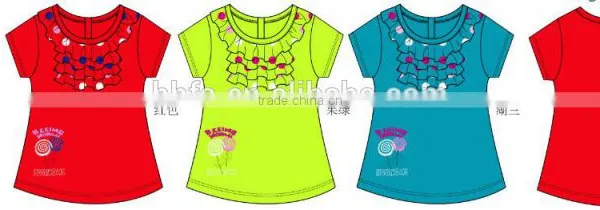 Branded Stocklot Girl t Shirt Branded Short Sleeve Chidren Wholesale photo-2