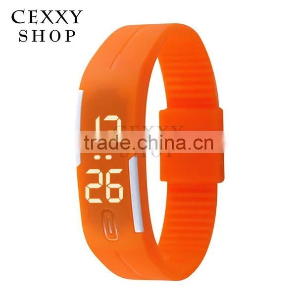 2016 Fashionable Cheap Waterproof Rubber Digital Silicone Led Watch For Sports photo-3