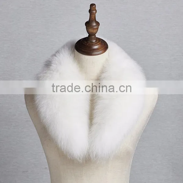 Myfur Wholesale Black Color Real Fox Fur Collar For Women Winter Coat photo-3