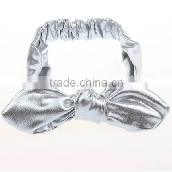 Elastic Headbands,Mental Color Leather Headbands,Ear Headbands photo-2