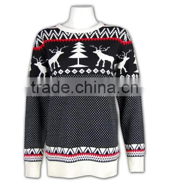 ISO9001/BSCI Latest Design Women Winter Knitted Partter Sweater photo-2